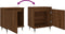vidaXL - Nachtkastjes - 2 - st - 40x30x50 - cm - bewerkt - hout - bruin - eikenkleur
