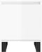 vidaXL - Nachtkastjes - 2 - st - 40x30x50 - cm - bewerkt - hout - hoogglans - wit