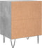 vidaXL - Nachtkastjes - 2 - st - 40x30x50 - cm - bewerkt - hout - betongrijs