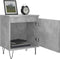vidaXL - Nachtkastjes - 2 - st - 40x30x50 - cm - bewerkt - hout - betongrijs