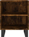 vidaXL - Nachtkastjes - 2 - st - 40x30x50 - cm - bewerkt - hout - gerookt - eikenkleurig