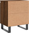 vidaXL - Nachtkastjes - 2 - st - 40x30x50 - cm - bewerkt - hout - bruin - eikenkleur