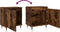 vidaXL - Nachtkastjes - 2 - st - 40x30x50 - cm - bewerkt - hout - gerookt - eikenkleurig