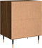 vidaXL - Nachtkastjes - 2 - st - 40x30x50 - cm - bewerkt - hout - bruin - eikenkleur