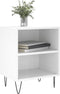 vidaXL - Nachtkastjes - 2 - st - 40x30x50 - cm - bewerkt - hout - hoogglans - wit