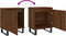 vidaXL - Nachtkastjes - 2 - st - 40x30x50 - cm - bewerkt - hout - bruin - eikenkleur