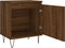 vidaXL - Nachtkastjes - 2 - st - 40x30x50 - cm - bewerkt - hout - bruin - eikenkleur