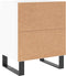 vidaXL - Nachtkastjes - 2 - st - 40x30x50 - cm - bewerkt - hout - hoogglans - wit