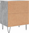vidaXL - Nachtkastjes - 2 - st - 40x30x50 - cm - bewerkt - hout - betongrijs