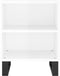 vidaXL - Nachtkastjes - 2 - st - 40x30x50 - cm - bewerkt - hout - hoogglans - wit