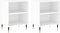 vidaXL - Nachtkastjes - 2 - st - 40x30x50 - cm - bewerkt - hout - wit