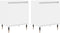 vidaXL - Nachtkastjes - 2 - st - 40x30x50 - cm - bewerkt - hout - wit