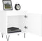 vidaXL - Nachtkastjes - 2 - st - 40x30x50 - cm - bewerkt - hout - wit