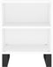 vidaXL - Nachtkastjes - 2 - st - 40x30x50 - cm - bewerkt - hout - wit