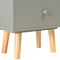 vidaXL - Nachtkastjes - 2 - st - 40x30x50 - cm - massief - grenenhout - grijs
