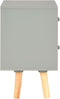 vidaXL - Nachtkastjes - 2 - st - 40x30x50 - cm - massief - grenenhout - grijs