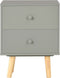 vidaXL - Nachtkastjes - 2 - st - 40x30x50 - cm - massief - grenenhout - grijs