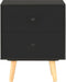 vidaXL - Nachtkastjes - 2 - st - 40x30x50 - cm - massief - grenenhout - zwart
