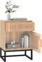 vidaXL - Nachtkastjes - 2 - st - 40x30x55,5 - cm - bewerkt - hout - en - ijzer