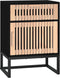 vidaXL - Nachtkastjes - 2 - st - 40x30x55,5 - cm - bewerkt - hout - en - ijzer - zwart