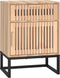 vidaXL - Nachtkastjes - 2 - st - 40x30x55,5 - cm - bewerkt - hout - en - ijzer