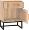 vidaXL - Nachtkastjes - 2 - st - 40x30x55,5 - cm - bewerkt - hout - en - ijzer