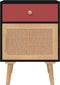 vidaXL - Nachtkastjes - 2 - st - 40x30x55 - cm - bewerkt - hout - zwart