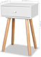 vidaXL - Nachtkastjes - 2 - st - 40x30x61 - cm - massief - grenenhout - wit