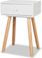 vidaXL - Nachtkastjes - 2 - st - 40x30x61 - cm - massief - grenenhout - wit