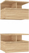 vidaXL - Nachtkastjes - 2 - st - 40x31x27 - cm - bewerkt - hout - sonoma - eikenkleurig