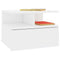 vidaXL - Nachtkastjes - 2 - st - 40x31x27cm - bewerkt - hout - hoogglans - wit