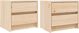 vidaXL - Nachtkastjes - 2 - st - 40x31x35,5 - cm - massief - grenenhout