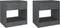 vidaXL - Nachtkastjes - 2 - st - 40x31x40 - cm - massief - grenenhout - grijs