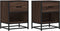 vidaXL - Nachtkastjes - 2 - st - 40x31x50 - cm - bewerkt - hout - bruin - eikenkleurig