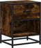 vidaXL - Nachtkastjes - 2 - st - 40x31x50 - cm - bewerkt - hout - gerookt - eikenkleurig