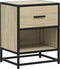 vidaXL - Nachtkastjes - 2 - st - 40x31x50 - cm - bewerkt - hout - sonoma - eikenkleurig