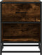 vidaXL - Nachtkastjes - 2 - st - 40x31x50 - cm - bewerkt - hout - gerookt - eikenkleurig