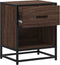 vidaXL - Nachtkastjes - 2 - st - 40x31x50 - cm - bewerkt - hout - bruin - eikenkleurig