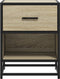 vidaXL - Nachtkastjes - 2 - st - 40x31x50 - cm - bewerkt - hout - sonoma - eikenkleurig