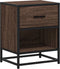 vidaXL - Nachtkastjes - 2 - st - 40x31x50 - cm - bewerkt - hout - bruin - eikenkleurig