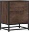 vidaXL - Nachtkastjes - 2 - st - 40x31x50 - cm - bewerkt - hout - bruin - eikenkleurig