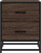 vidaXL - Nachtkastjes - 2 - st - 40x31x50 - cm - bewerkt - hout - bruin - eikenkleurig