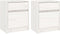 vidaXL - Nachtkastjes - 2 - st - 40x31x50 - cm - massief - grenenhout - wit