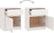 vidaXL - Nachtkastjes - 2 - st - 40x31x50 - cm - massief - grenenhout - wit