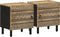 vidaXL - Nachtkastjes - 2 - st - 40x33,5x46 - cm - massief - ruw - mangohout - zwart