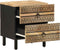 vidaXL - Nachtkastjes - 2 - st - 40x33,5x46 - cm - massief - ruw - mangohout - zwart