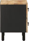 vidaXL - Nachtkastjes - 2 - st - 40x33,5x46 - cm - massief - ruw - mangohout - zwart
