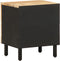 vidaXL - Nachtkastjes - 2 - st - 40x33,5x46 - cm - massief - ruw - mangohout - zwart