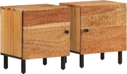 vidaXL - Nachtkastjes - 2 - st - 40x33x46 - cm - massief - acaciahout