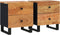 vidaXL - Nachtkastjes - 2 - st - 40x33x46 - cm - massief - acaciahout